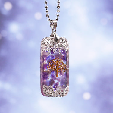 Natural Crystal Reiki Energy Life Of Tree Healing Orgonite Necklace YourSoulPlace.com
